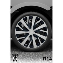 Whigor Renault R 9 Spring 14 Inç Jant Kapağı (4 Adet) Siyah Gri C110