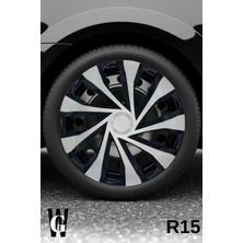 Whigor Fiat Egea Cross 15 Inç Jant Kapağı (4 Adet) Siyah Gri C123