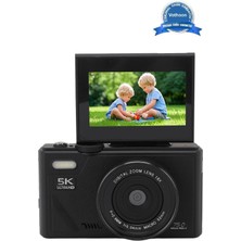 Hayat Store 5k 75MP Hd Dijital Kamera 18X Dijital Zoom, Flaşlı,3.0 Inç Ekranlı Fotoğraf Makinesi