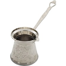 Feyza Design Ayvalı Döküm Desenli Büyük Boy Cezve, 5 Kişilik, Mıknatıslı Ocak Uyumlu