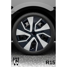 Whigor Alfa Romeo Junior Elettrica 15 Inç Jant Kapağı (4 Adet) Siyah Gri C113
