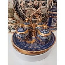 Karaca Bakır İşlemeli Bakır Baharat Takımı- 4'lü Sofra Baharat Takımı