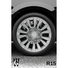 Whigor Audi A4 15 Inç Jant Kapağı (4 Adet) Gri G107