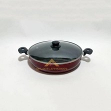 abnturk Büyük Boy Teflon Tencere Teflon Kaşığı Hediyeli 30 cm Cam Kapaklı