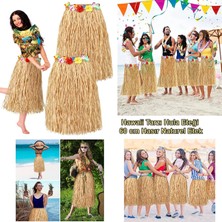 Hayat Store Hawaii Tarzı Hula Eteği – 60 cm Hasır Naturel Etek