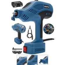 Schatz 300 Amper Sjs Metal Şanzıman Çift Kart Çift Soğutmalı El Tipi Invertör Elektrot Kaynak Makinesi Mavi