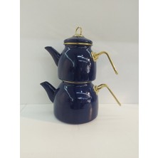 Feyza Design Paslanmaz Emaye Çaydanlık Takımı, Şık ve Dayanıklı Set