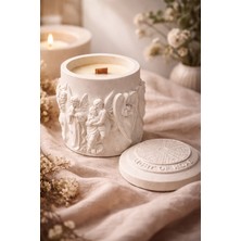Gizy Store Melek Figürlü Soya Wax Mum, Dekoratif Obje, Hediyelik Tasarım Mum, Antik Tema Dekorasyon, Taş Tozu
