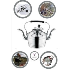 Feyza Design Çift Taraflı Alüminyum Çaydanlık No 22 Süzgeçli, Şık ve Dayanıklı Tasarım