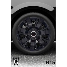 Whigor Ford C-Max 15 Inç Jant Kapağı (4 Adet) Siyah S113