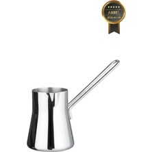 Feyza Design Paslanmaz Çelik Piramit Cezve ve Sütlük, Dayanıklı ve Şık Tasarım