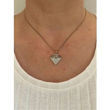 QA Quella Accessories Çelik Ok Zirkon Taşlı 14K Gold Kolye 40+5 cm