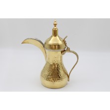 Feyza Design Sarı Bakır Mirra Cezve 29 Cm, Şık ve Dayanıklı Mutfak Gereci