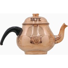 Feyza Design Bakır Demlik Çiçek Desenli, Zarif ve Şık Çay Demleme Aksesuarı