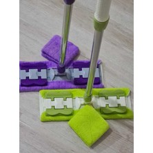 Özgürce Pratik ve Hafif Mandallı Teleskobik Mop Seti, 2 Bez ile Temizlik Kolaylığı