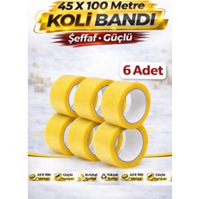 PC Premium Center 45 mm x 100 Metre Koli Bandı – 6 Adet - Şeffaf - Güçlü