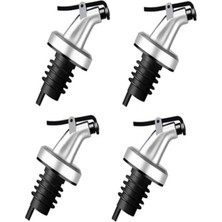 Feyza Design 4'lü Kapaklı Şişe Ucu Servis Aparatı, Damlalık ve Yağdanlık Seti