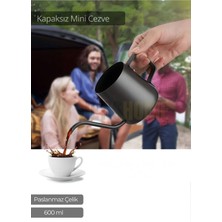 Feyza Design Paslanmaz Çelik Kahve Demliği, 600 Ml, Indüksiyon Uyumlu, Şık ve Dayanıklı