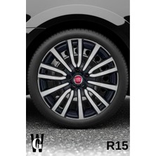 Whigor Fiat Egea Urban 15 Inç Jant Kapağı (4 Adet) Siyah Gri C118