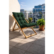 120X50 cm Şezlong Minderi – 10 cm Kalın Keten Bahçe Balkon Minderi, Konforlu Şezlong Yatağı