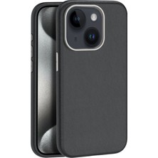 Olinea Iphone 15 Kılıf Wonder Deri Magsafe Kapak - Siyah