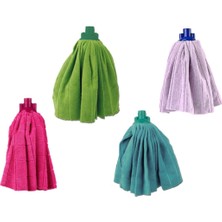 Özgürce Çift Mikrofiber Havlu Paspas Mop Yedek Püsküllü, Pratik Temizlik Seti