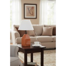 Seramik Hayalleri Dekoratif Konik Dörtgen Seramik Abajur  ABJ0005