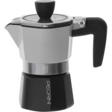 Feyza Design Şeffaf Kapaklı Aluminyum Moka Pot 3 Kupalık Manuel Kahve Demleme