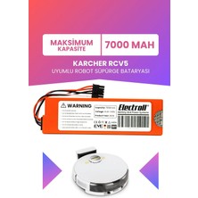 Electroll Karcher Rcv5 Uyumlu Batarya (Maksimum Kapasite) 7000MAH Pil Robot Süpürge Bataryası