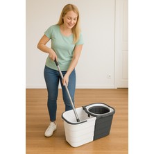 Özgürce Döner Başlıklı Mop Seti, 19 Lt Temizlik ve Kirli Su Ayrıştırıcı