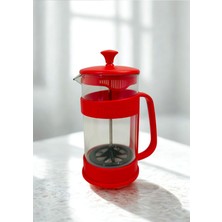 Feyza Design Kırmızı Renkli French Press, Şık ve Kullanışlı Kahve Demleme Aracı