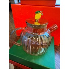 Feyza Design Cam Demlik 1 Lt Bitki Çayı Süzgeçli, Şık ve Kullanışlı Çaydanlık