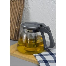 Feyza Design 1100ML Cam Demlik, Süzgeçli Çay Makinesi Uyumlu, Şık ve Kullanışlı