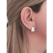 QA Quella Accessories Xuping Parlak Tasarım Çift Renk 14K Gümüş-Rose-Gold Küpe