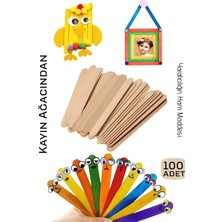 Creatividad Solutions Steril Ahşap Boyanabilir Oyun Çubukları 100 Adet  Pürüzsüz Dokulu  Dayanıklı 14 cm 722592