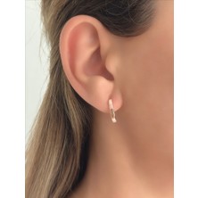 QA Quella Accessories Xuping Mini Kemik  Çift Renk Gold Küpe