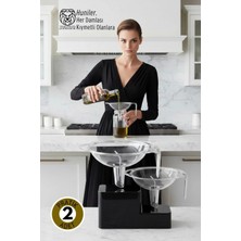 Creatividad Solutions Premium 2'li Şeffaf Huni Seti: Italyan Tasarımı Bpa Free Kristal Netliğinde Kusursuz Akış 722794