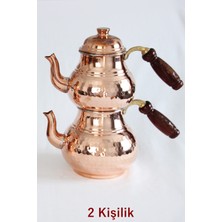 Feyza Design Bakır Çaydanlık Takımı, Kalın, 2-4 Kişilik, Şık ve Dayanıklı Tasarım