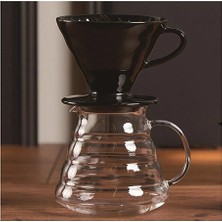 Feyza Design 400-599 ml Siyah Cam Kahve Sürahisi Seti, Şık ve Kullanışlı Tasarım