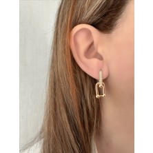 QA Quella Accessories Özel Seri Tfy   Zirkon Gold Küpe