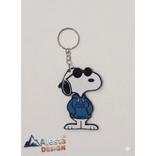 Sevimli Köpek Snoopy 3D Anahtarlık