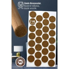 Creatividad Solutions 90 Adet Kendinden Yapışkanlı 2x2 cm Premium Zemin Koruyucu Keçe Seti 722849