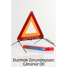 Creatividad Solutions Ucgen Reflektör Reflektörlü Uyarı Üçgeni – Katlanabilir Metal Ayaklı | Araç Güvenliği ve Acil Durumlar Için Zorunlu Ekipman 424534