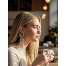 QA Quella Accessories Çelik Halka Inci Sallantılı Gümüş Küpe