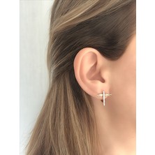 QA Quella Accessories Xuping Zirkon Anka Kuşu Soft Rose Gold Küpe