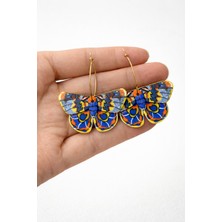 Gizy Store Polimer Kil Kelebek Küpe, Sallantılı Küpe, Özel Tasarım Hediye Küpe, Renkli Aksesuar