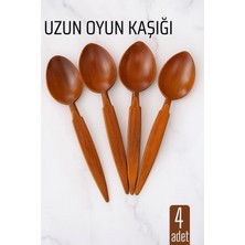 Creatividad Solutions Uzun Oyun Kaşığı Halk Oyunu Kaşığı - Kına Kaşığı Uzun Saplı Zeybek Oyun Kaşığı 4 Adet 714520