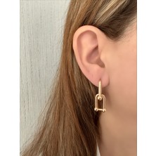 QA Quella Accessories Özel Seri Tfy  Düz  Gold Küpe