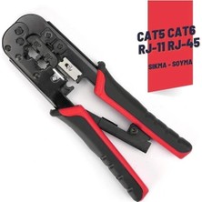 Creatividad Solutions Cat5 Cat6 Rj-11 Rj-45 Kablo Sıkma ve Soyma Pensesi 715291