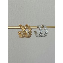 QA Quella Accessories Çelik Ok Halka Küpe - Gümüş